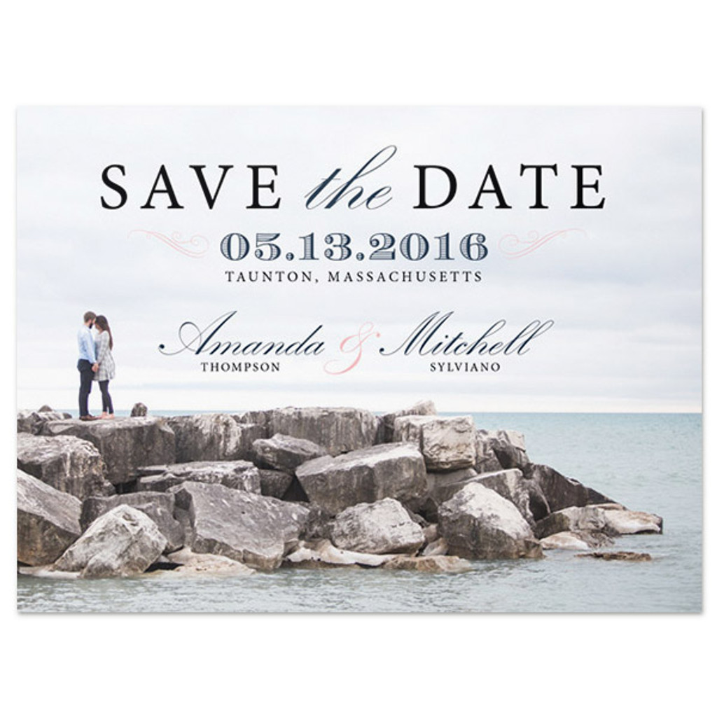 Elegant Swirls - Photo Save The Date