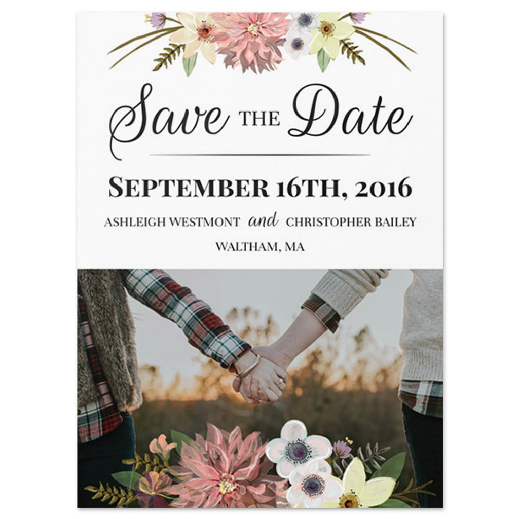 Floral - Photo Save The Date