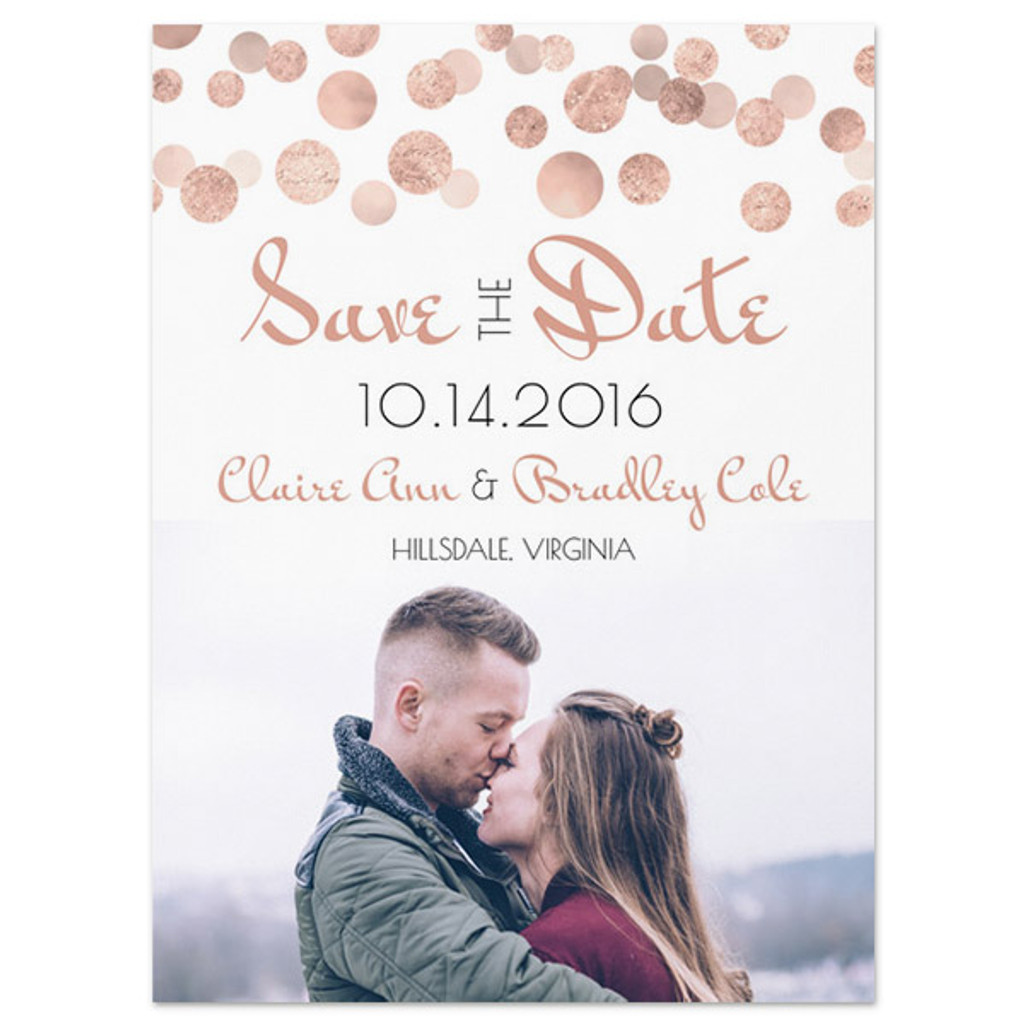 Glitter Dots - Photo Save The Date