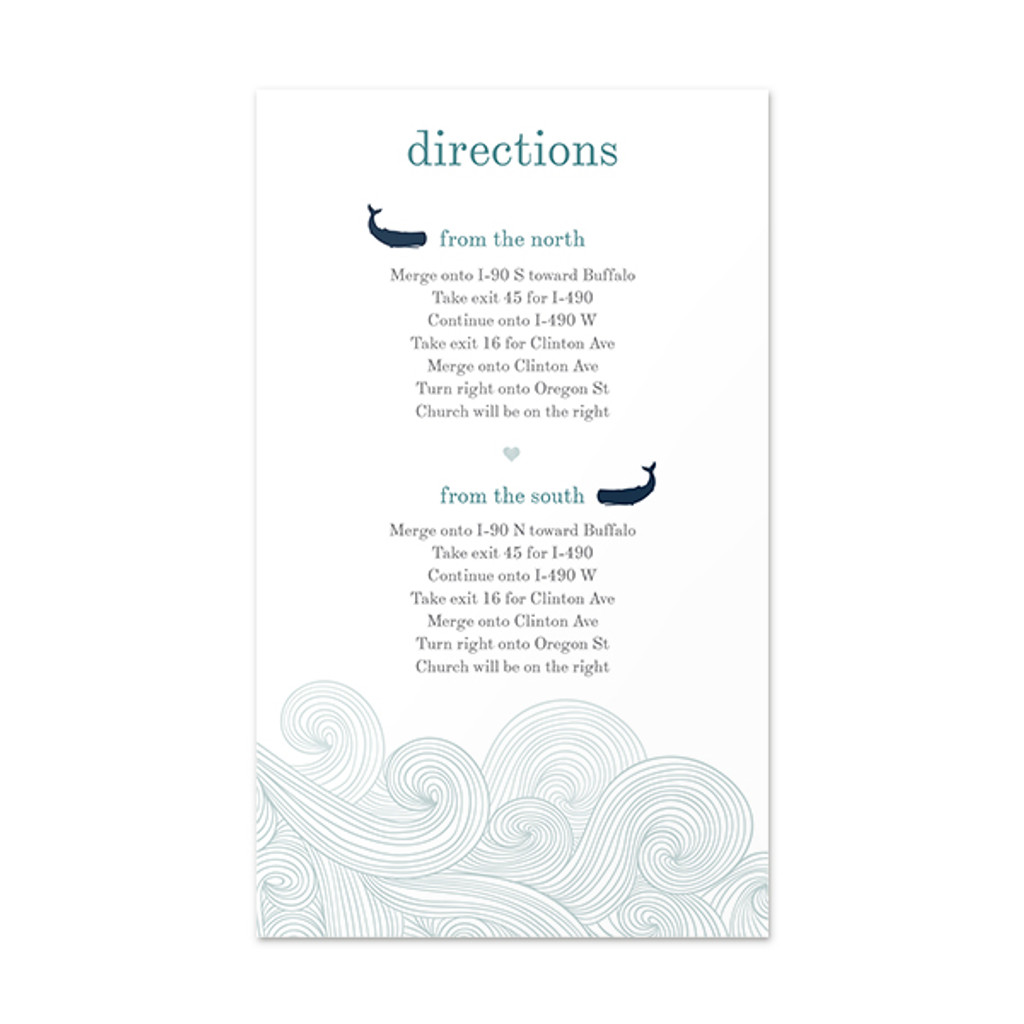 Ocean Waves - Directions Insert (4.125" x 7")