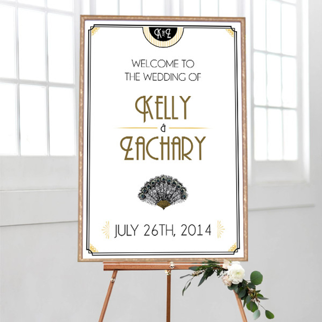 Wedding Welcome Art Deco - Wedding Sign (24x36)