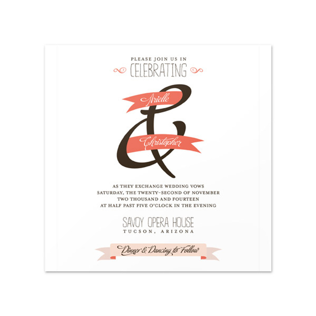 Banner of Love - Invitation Card (5.625" x 5.625")