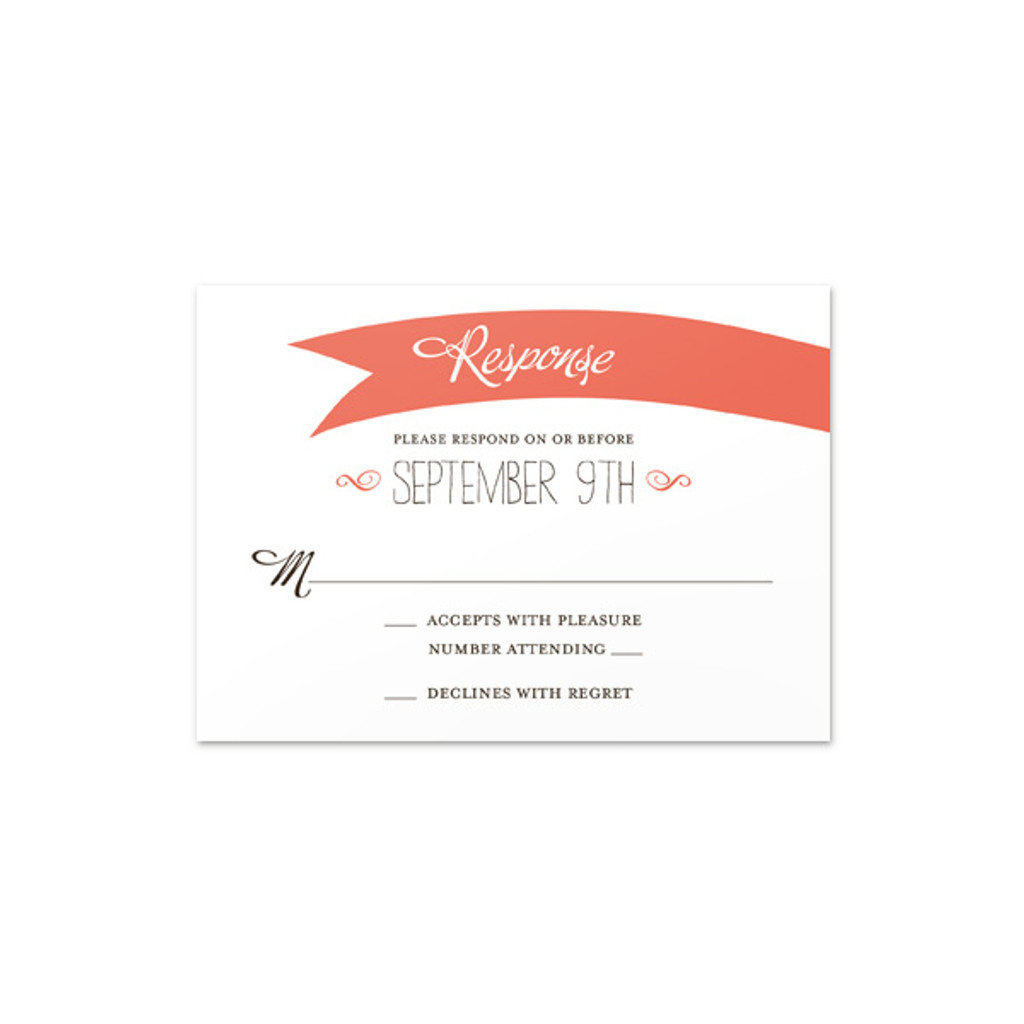 Banner of Love - RSVP Card (3.5"x5") Landscape