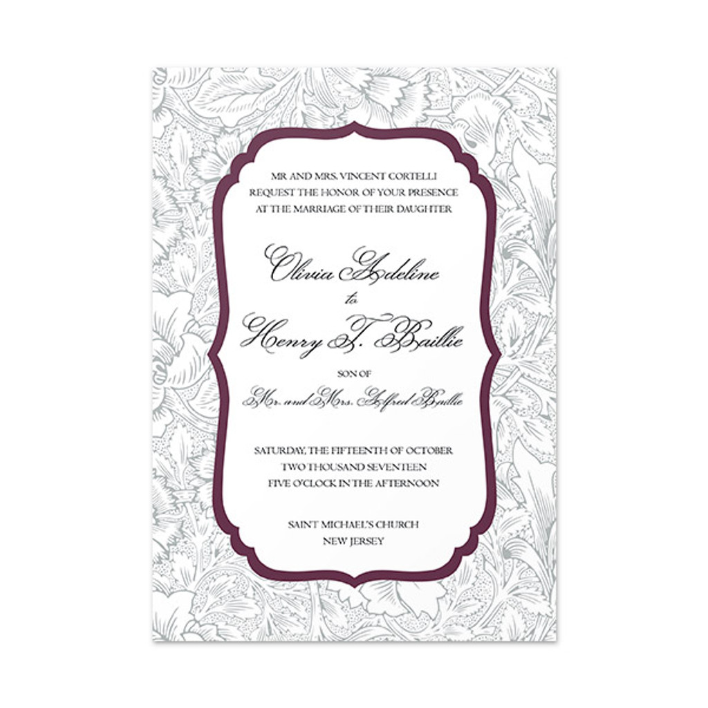 Elegant Floral - Invitation Card (4.5" x 6.5")