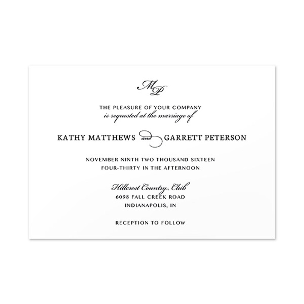 Classy - Invitation Card (4.5" x 6.5")