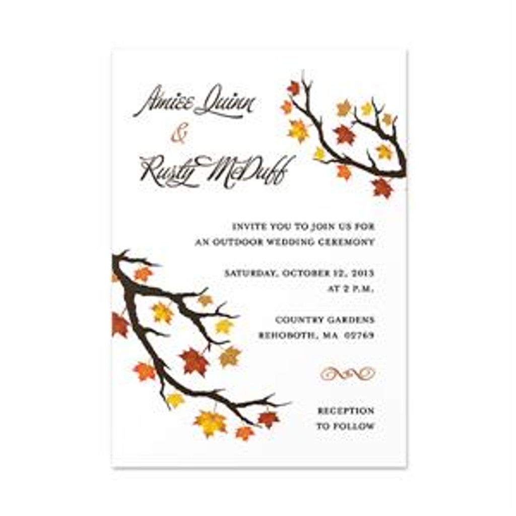 Fall Leaves - Invitation Card (4.5" x 6.5")