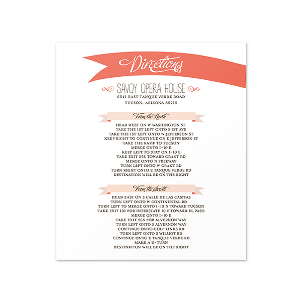 Banner of Love - Directions Insert (5" x 5.75")