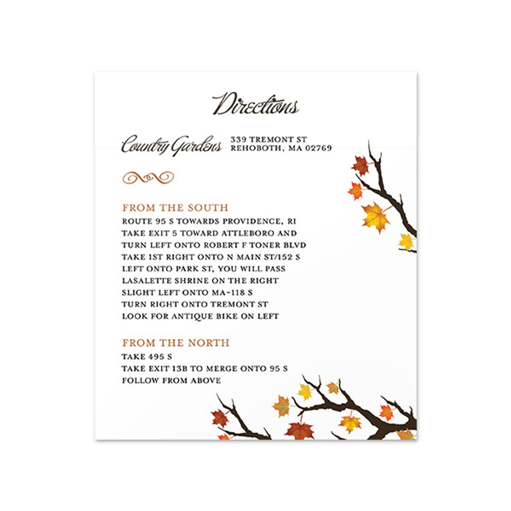 Fall Leaves - Directions Insert (5" x 5.75")