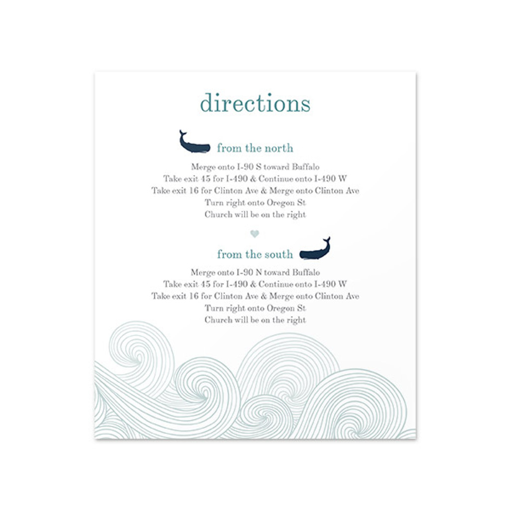 Ocean Waves - Directions Insert (5" x 5.75")