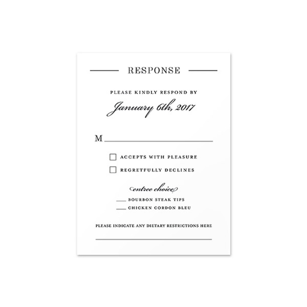 Modern Monogram - RSVP Card (A2)