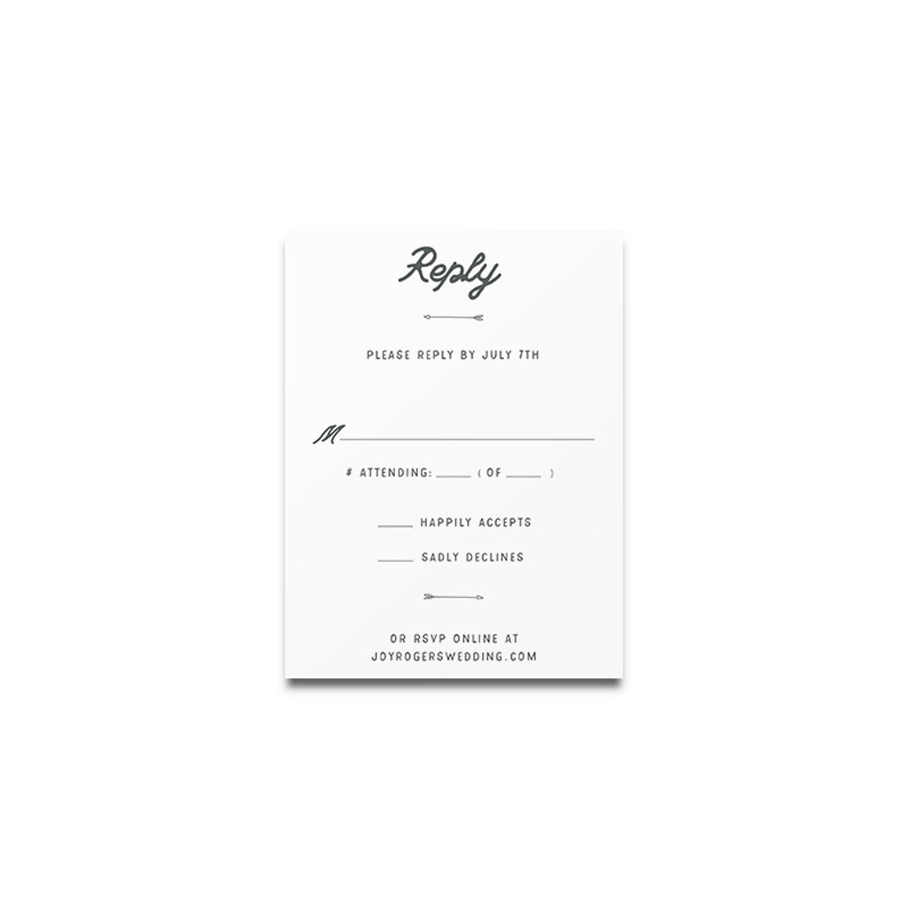 Simple Rustic - RSVP Card (A2)