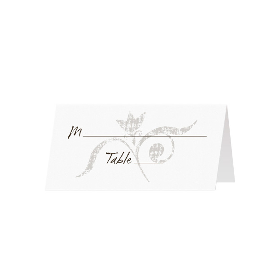 GRUNGE SWIRL - Blank Folded Place Cards (25 Pack)