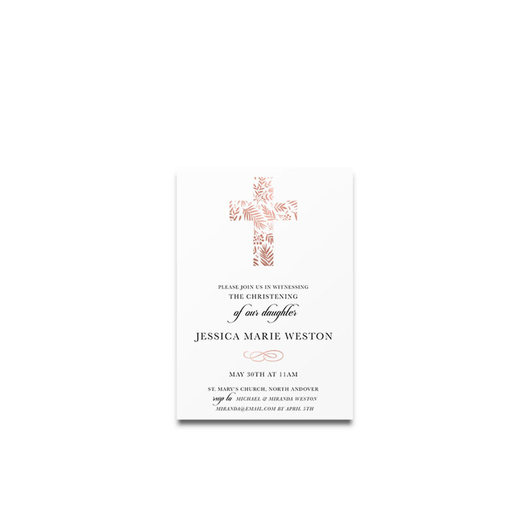 Christening - Invitation Card (3.75"x5.25")