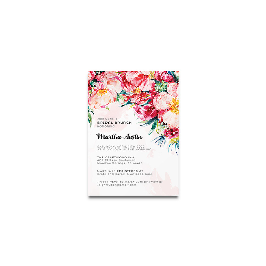 Bridal Brunch - Invitation Card (3.75"x5.25")