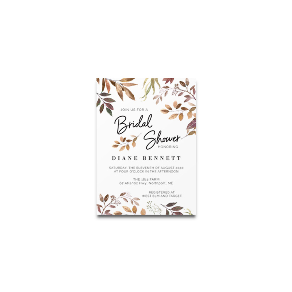 Bridal Shower - Invitation Card (3.75"x5.25")