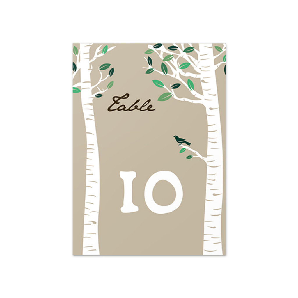 Birch Trees - Table Numbers