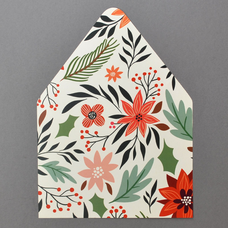 Winter Blooms - Holiday Envelope Liner