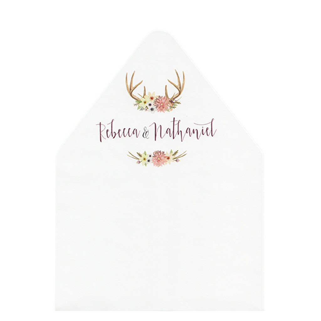 Woodland Watercolor Envelope Liner