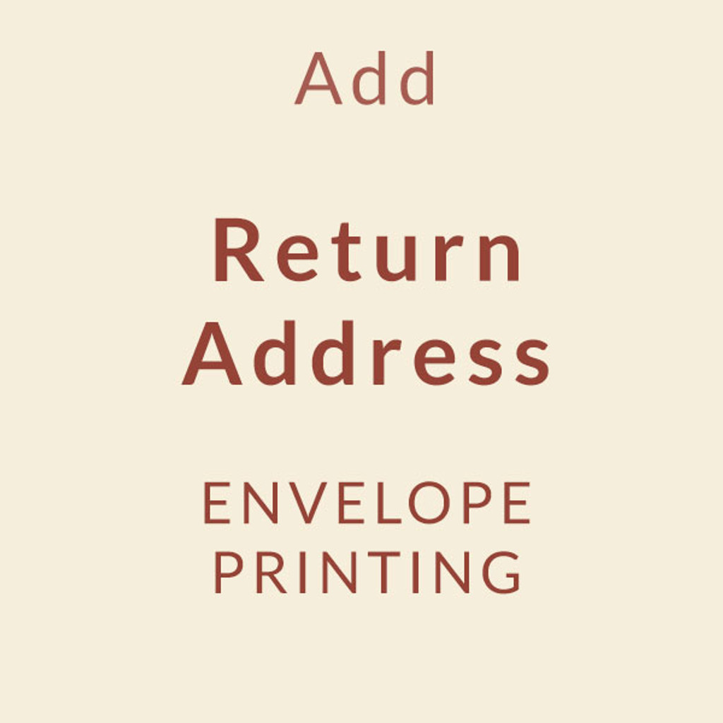 Return Address Envelope Printing - ADD ON