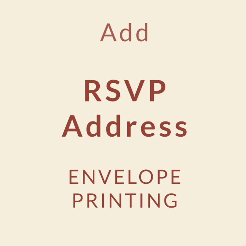 RSVP Address Envelope Printing - ADD ON