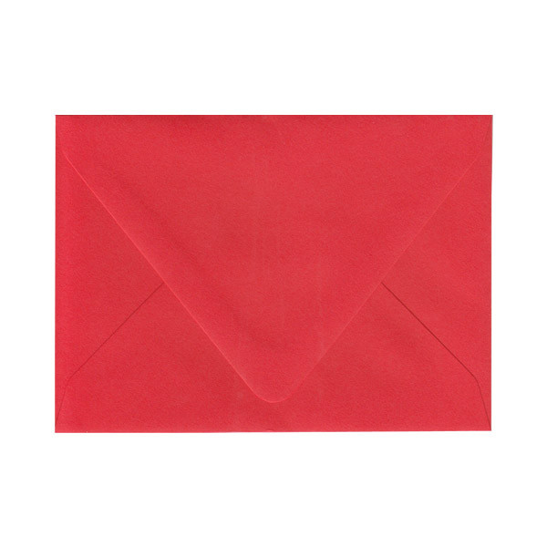 Imperfect A7 Euro Flap Bright Red Envelope - Size Variation