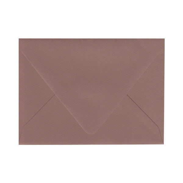 Imperfect A7 Euro Flap Nubuck Brown Envelope - Size Variation