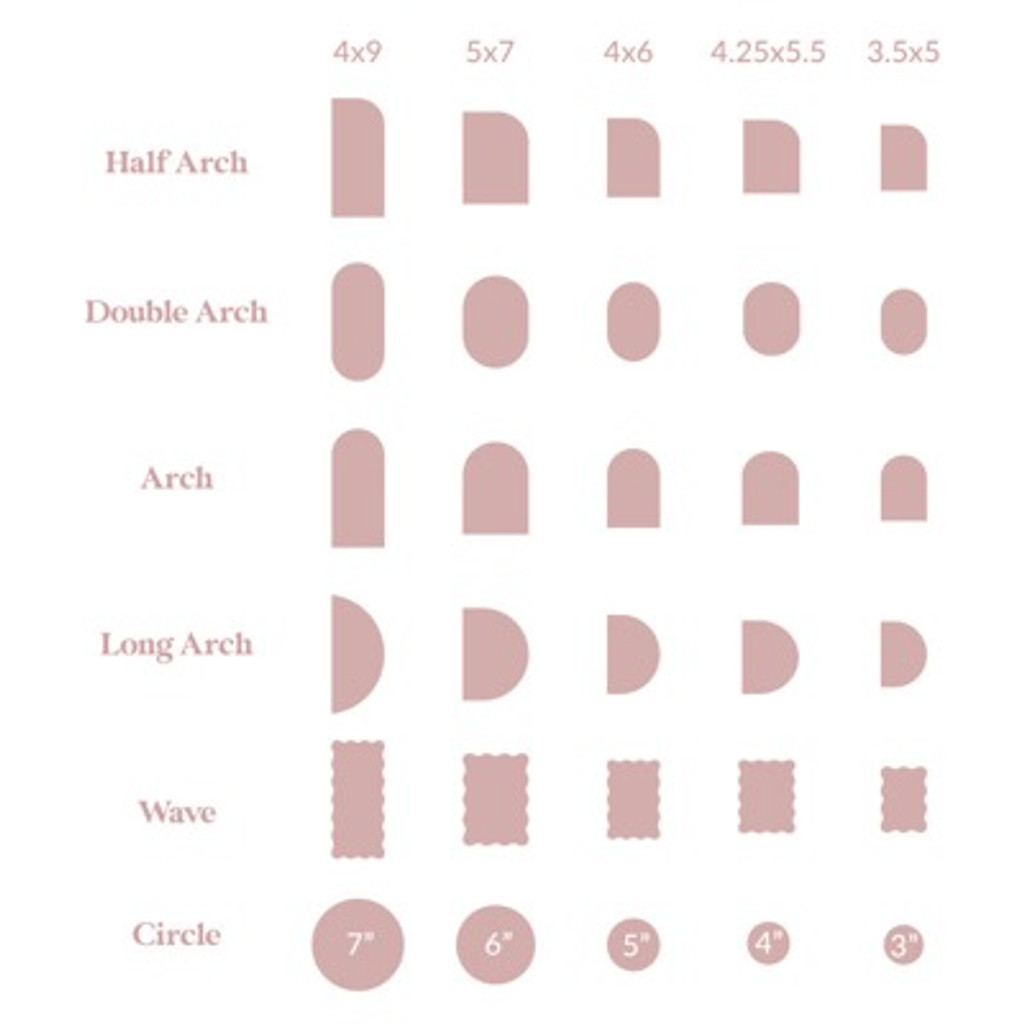 PROOF - Simple Shape Card Printing - Arches, Waves, or Circles