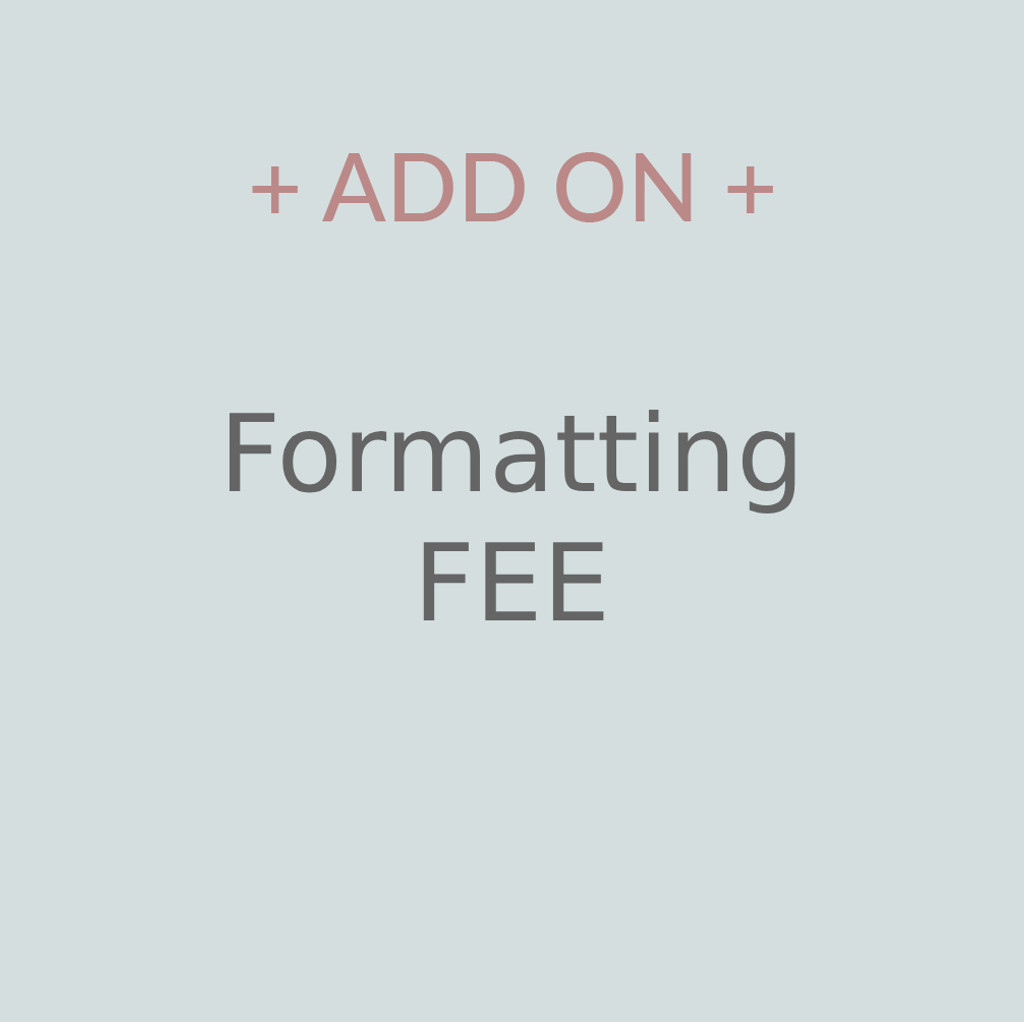 Formatting Fee - Variable Data File Creation