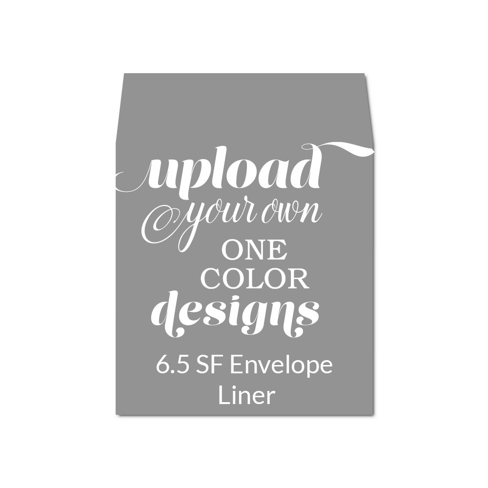 White Ink Printing 6.5 Square Flap Envelope Liner