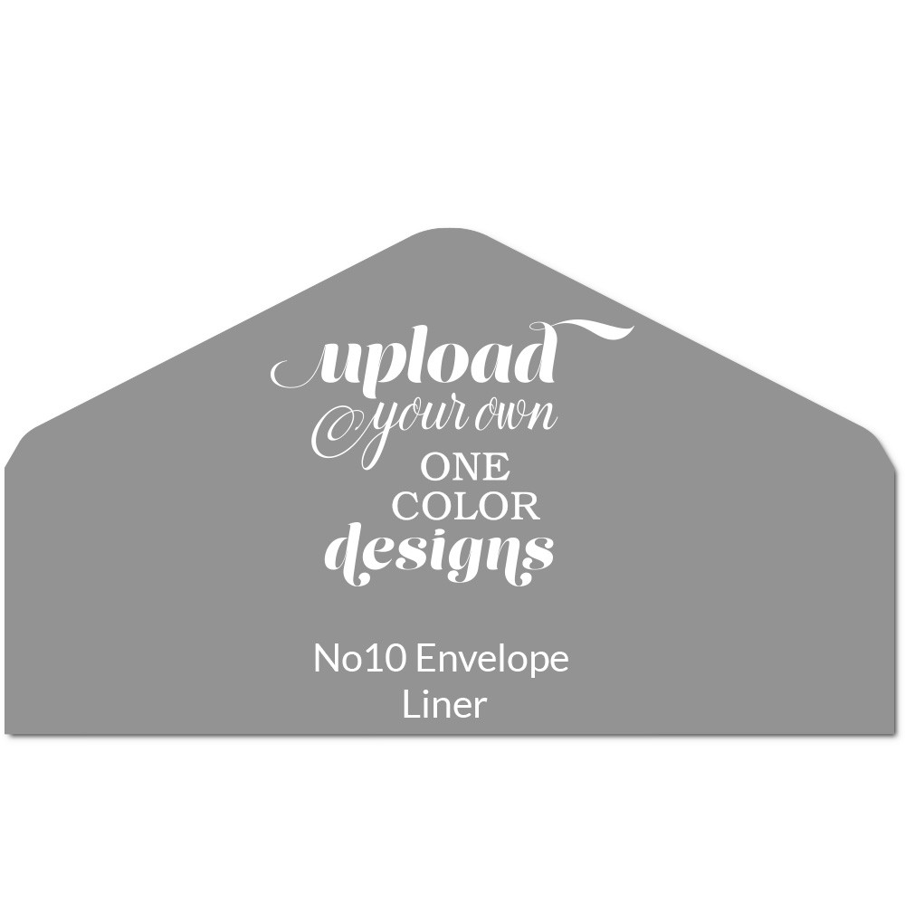 White Ink Printing No10 Euro Flap Envelope Liner