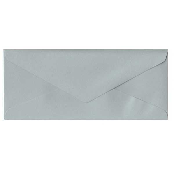 Imperfect No. 10 Euro Flap Dusty Blue Envelope - Adhesive Issue