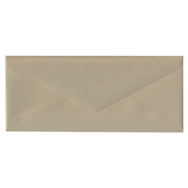 Imperfect No. 10 Euro Flap Gold Leaf Envelope - Adhesive Issue