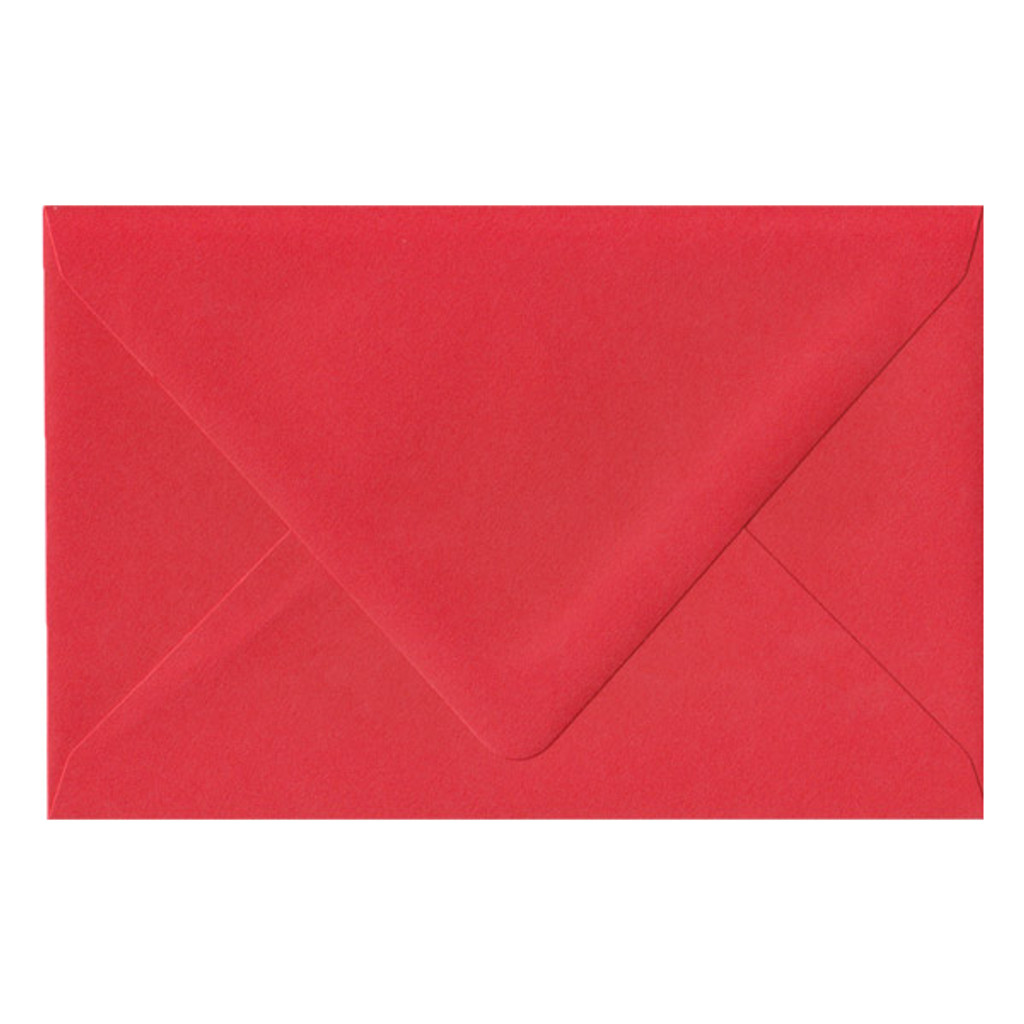 Imperfect A9 Euro Flap Bright Red Envelope - Adhesive Issue