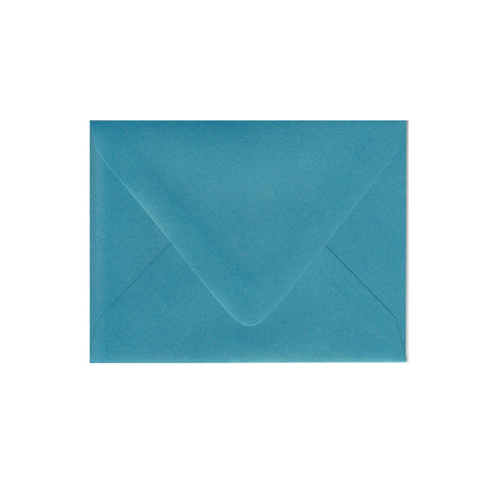 Imperfect A2 Euro Flap Peacock Teal Envelope - Size Variation