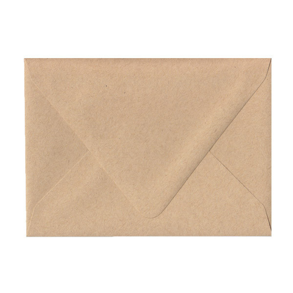 Imperfect A7.5 Euro Flap Straw Kraft Envelope - Cut Variation