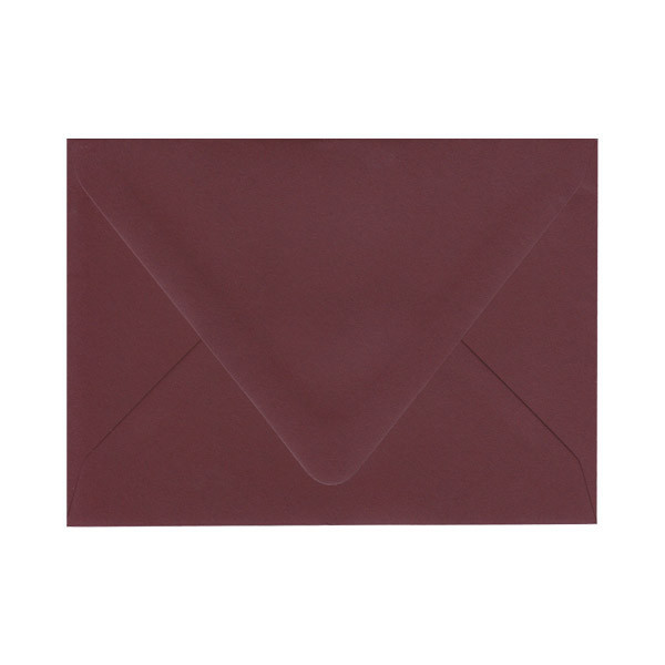 Imperfect A7 Euro Flap Claret Envelope - Cut Variation