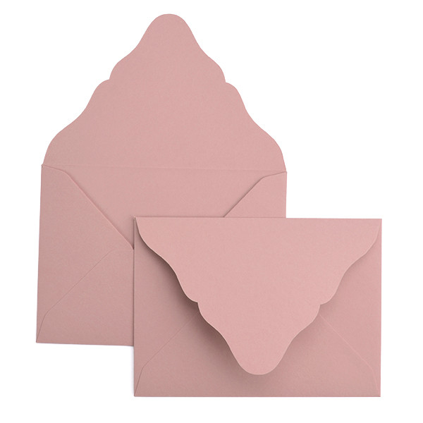 SHORT RUN MTO (VENETIAN) A7 Ungummed Laser Cut Envelope - Burgundy