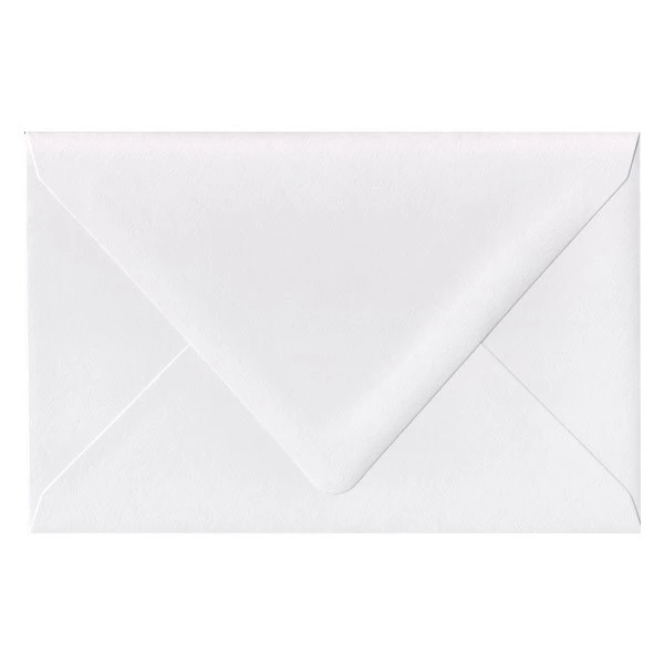 Imperfect A9 Euro Flap White Frost Envelope - Cut Variation