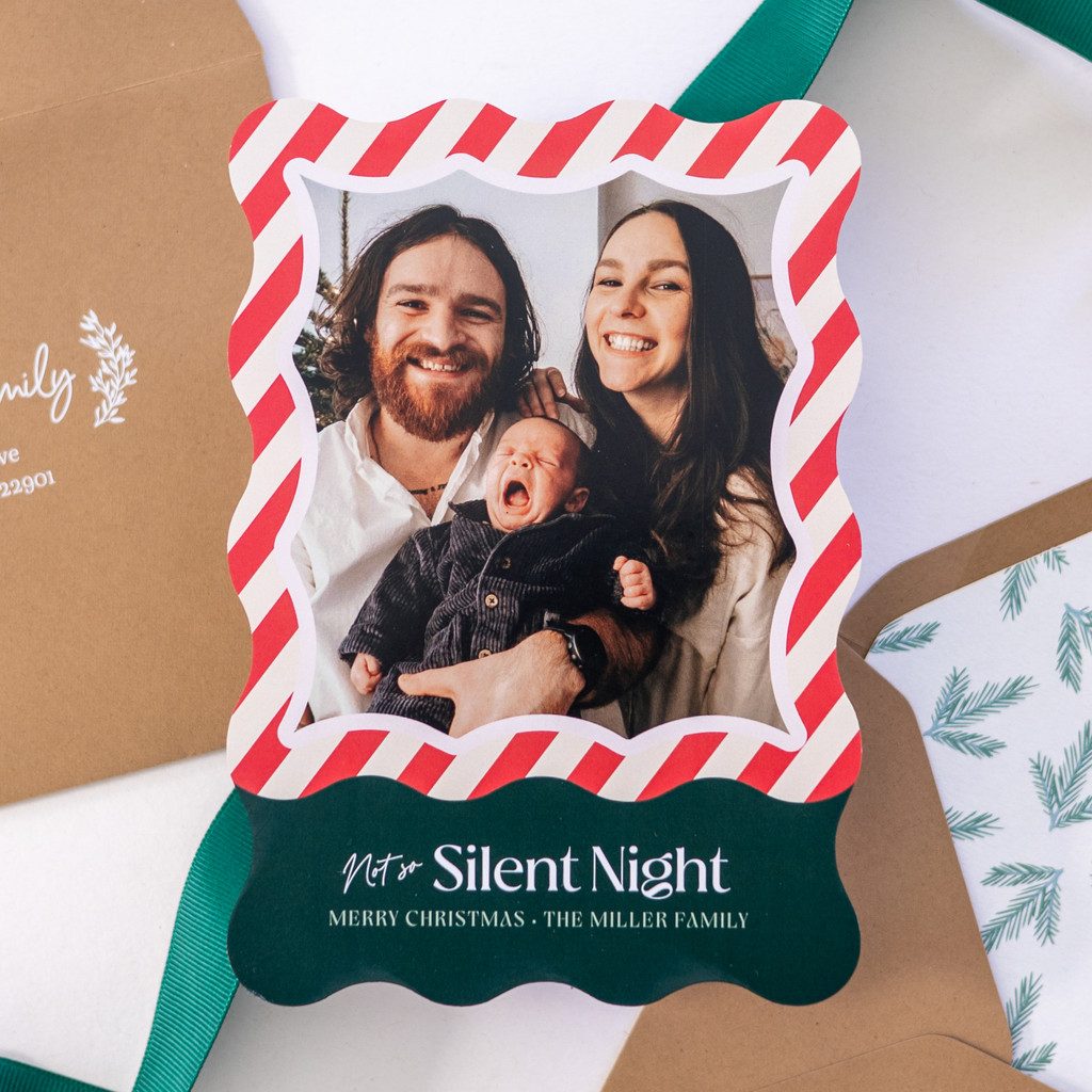 Holiday 5x7 Wave Photo Card - Upload Your Own Design