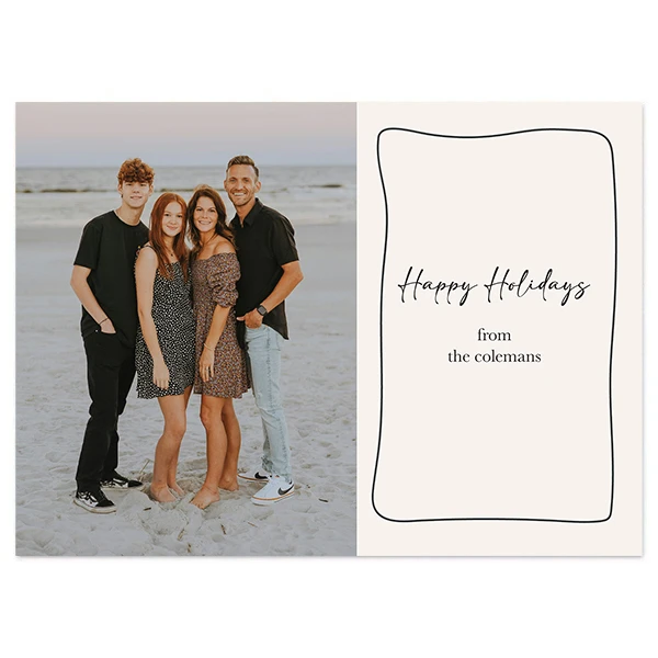 Simple Happy Holidays - Christmas Card