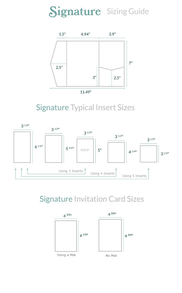 Signature A7 Pocket Invitation Forest