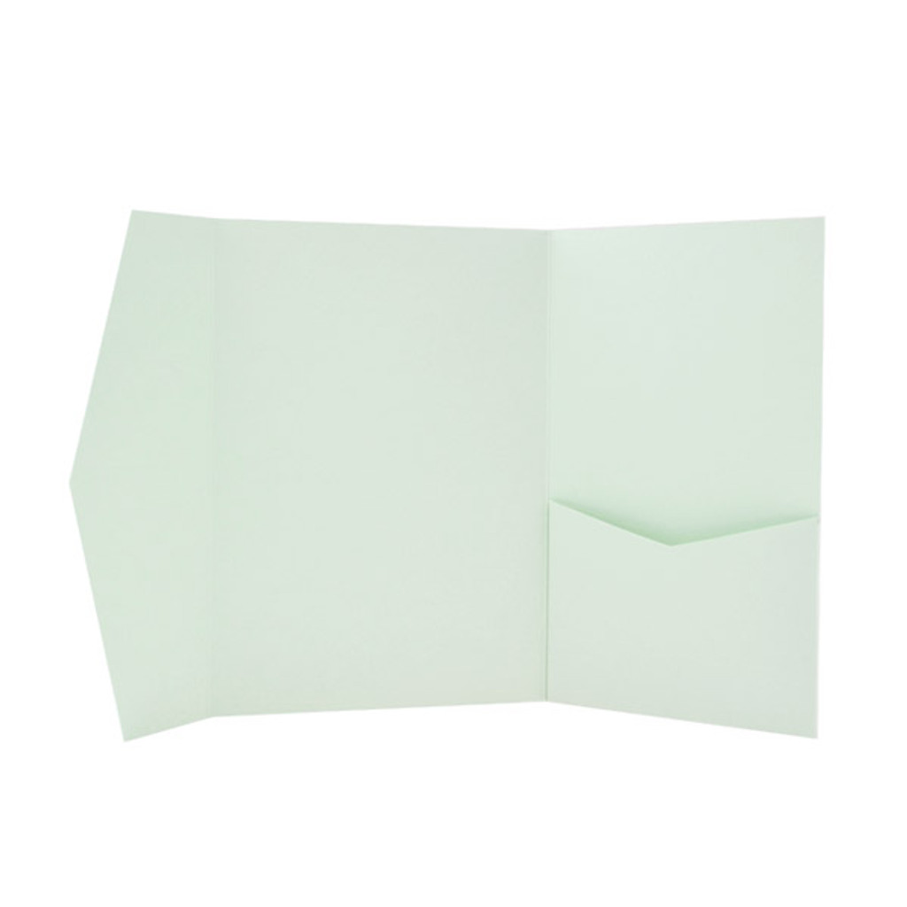 Signature A7 Pocket Invitation Powder Green