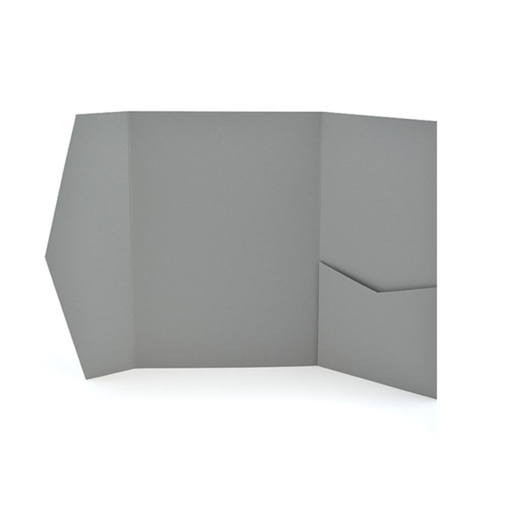 Signature A7 Pocket Invitation Real Grey