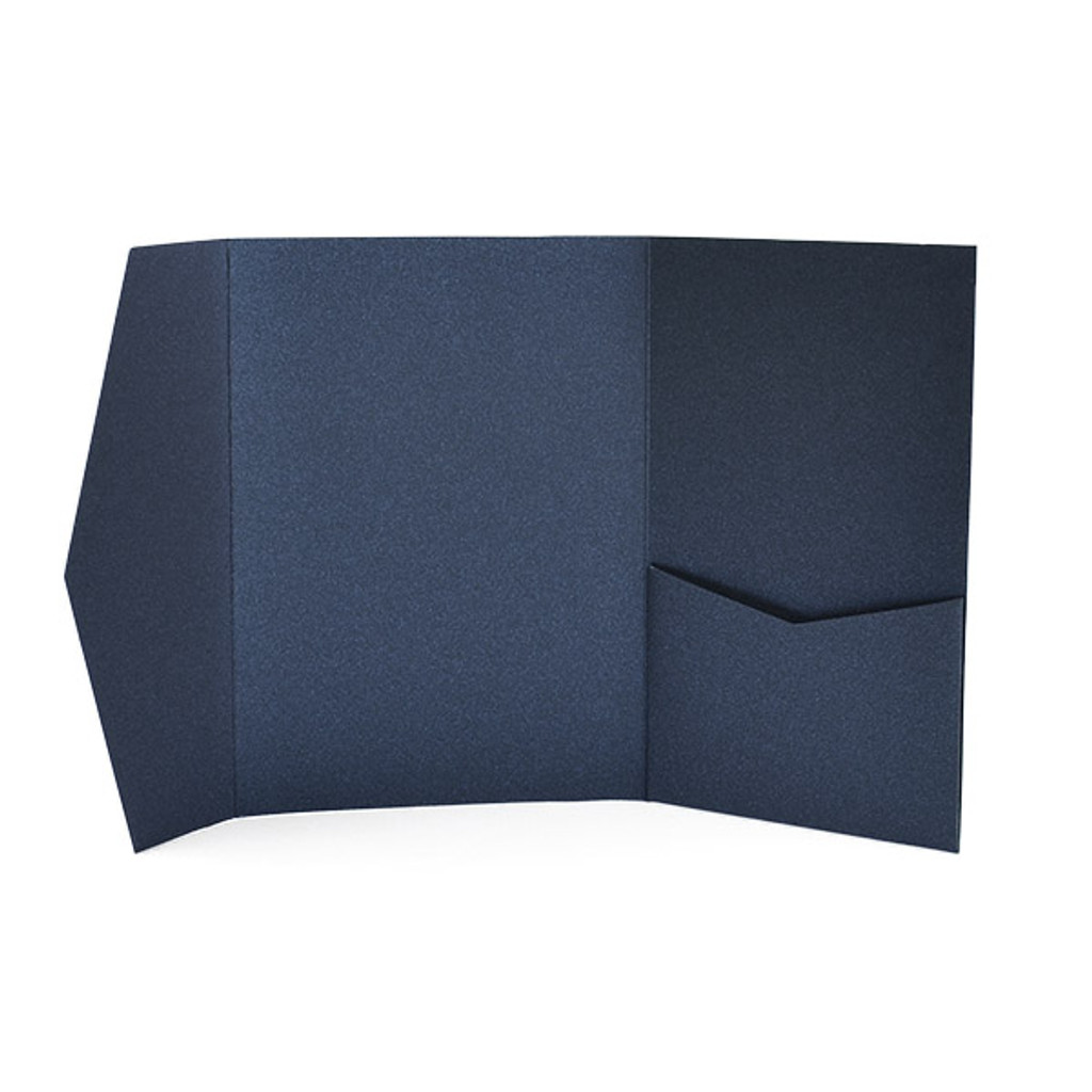 Signature A7 Pocket Invitation Shiny Blue