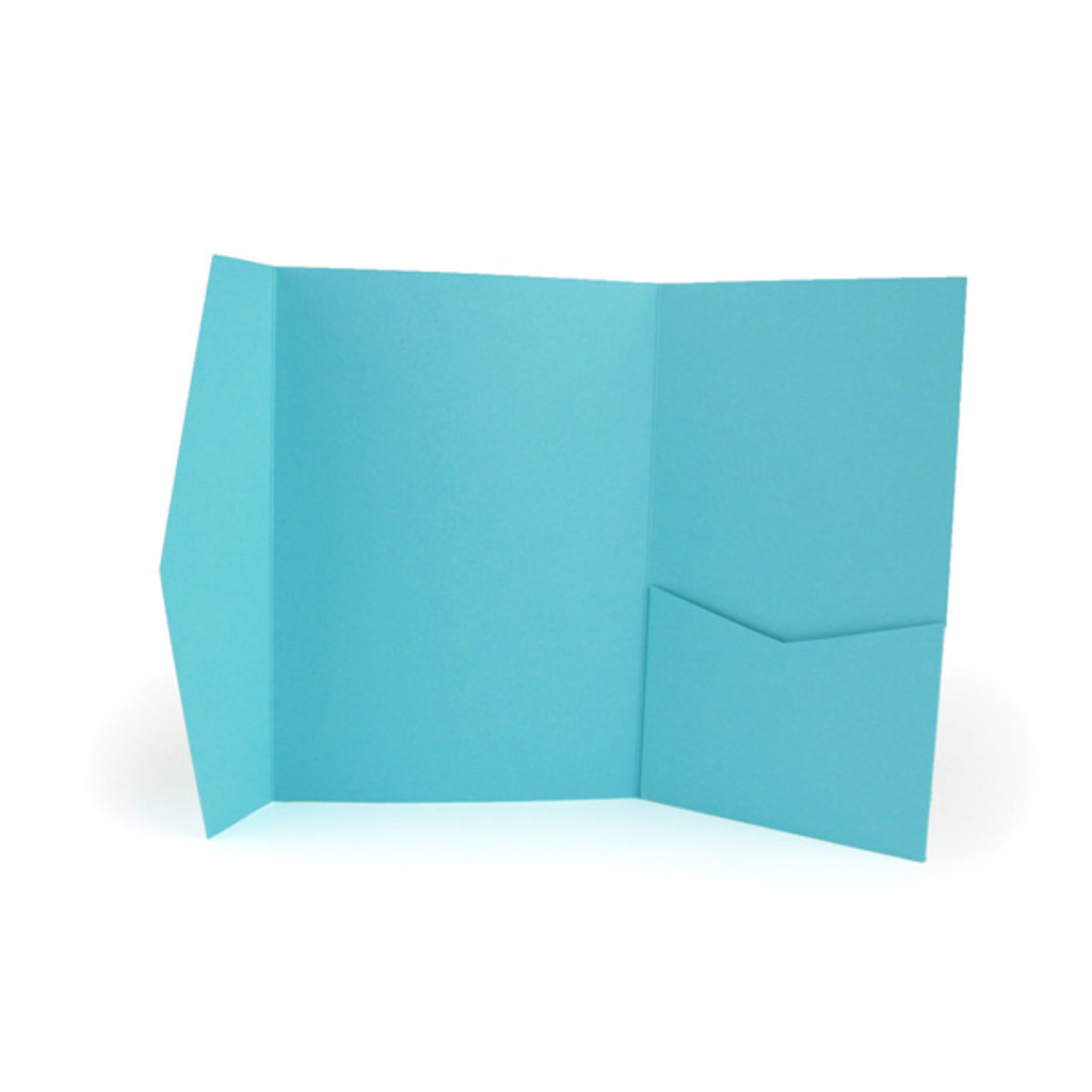 Signature A7 Pocket Invitation Turquoise