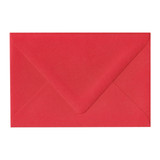 A8 Euro Flap Bright Red Envelope
