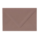 A8 Euro Flap Nubuck Brown Envelope