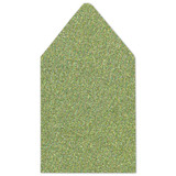 6.5 SQ Euro Flap Envelope Liners Glitter Absinthe