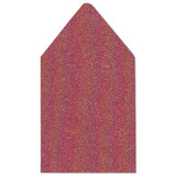 6.5 SQ Euro Flap Envelope Liners Glitter Crimson