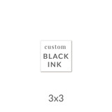 3x3 Printed Card -  Black Ink Upload Your Own Design